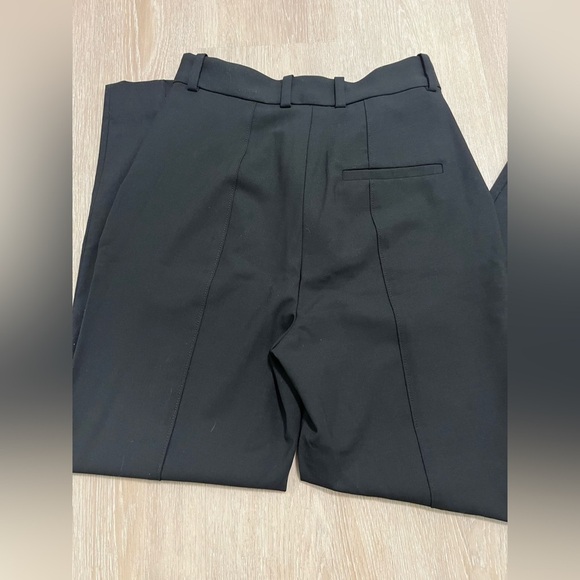 COS Wool Black Wide-leg Crop Trousers - Picture 8 of 13